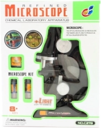 Dětský plastový mikroskop se světlem na baterie