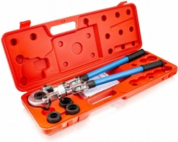 Ruční lis na trubky PEX TH 16–32 mm, teleskopický, síla 60 kN