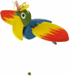 Papoušek malý – závěsná dřevěná dekorace do dětského pokoje