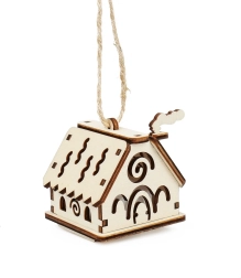 Kouzlo dřeva malý domeček s vlnkami