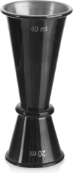 Barová odměrka z nerezové oceli BLACK 20/40 ml