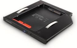 Ramka na SSD/HDD do notebooku AXAGON 9,5 mm LED hliník