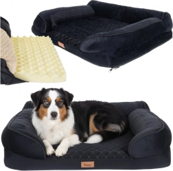 Ortopedické pelíšek pro zvířata M Purlov 80 × 65 cm s paměťovou pěnou a snímatelným potahem