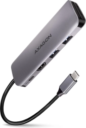 axagon hmc-5 usb-c hub 5v1 s hdmi 4k, 2x usb-a, čtečkou sd/microsd a pd 100 w