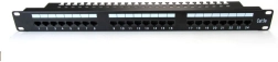 Patch panel 19" s 24 porty, kat. 5e, černý