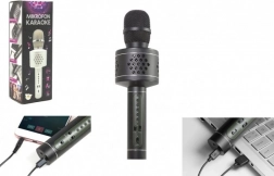 Karaoke mikrofon Bluetooth s ozvučením a efektem echo – Černý