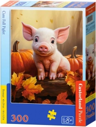 Puzzle 300 dílků roztomilé podzimní selátko – Cute fall piglet