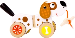 Tahací dřevěný hračka pes pro děti