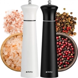 Sada ručních mlýnků na sůl a pepř RUHHY, keramický mechanismus, 22 cm