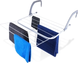 Rozkládací sušák na radiátor bílý 55 × 50,5 cm