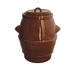 Keramický fermentační sud 5 l hnědý s vodním těsněním
