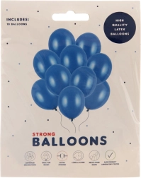 Perleťové latexové balónky 27 cm - 10 ks – Modrá