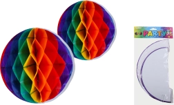 Barevné papírové koule na zavěšení 30 a 25 cm