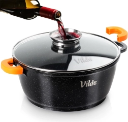 Granitový hrnec se skleněnou poklicí TERRUNA AROMA 28 cm, 5,8 l