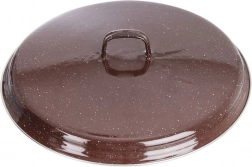 Emailovaná poklice hnědá 32 cm
