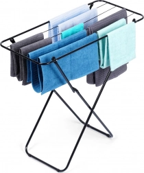 Skládací kovový sušák na prádlo 93 × 43 × 88 cm, černý