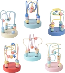 Klasická světová dřevěná hračka pletinvý labyrint pro děti