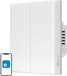 Inteligentní dotykový nástěnný vypínač Wi‑Fi Sonoff TX T5 2kanálový