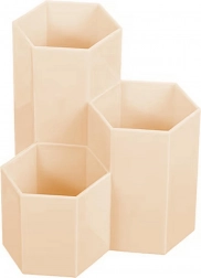 Růžový organizér na štětce na líčení