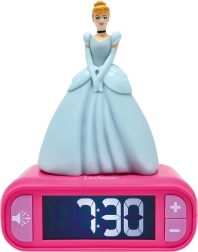 Budík s 3D nočním světlem Disney Princezny Popelka