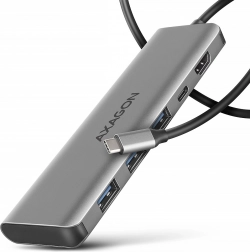 Víceportový USB-C hub 5v1 5Gbps s HDMI 4K/30 Hz, 3× USB-A, PD 100 W a 100cm USB-C kabelem