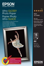 Fotografický papír Ultra Glossy A4, 300 g/m², 15 listů