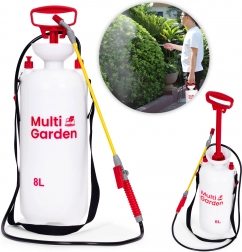 Tlakový zahradní postřikovač 8 l MULTIGARDEN s dlouhou lance a pístovým čerpadlem