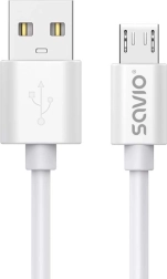 Savio USB-A na micro USB kabel 3 m, rychlé nabíjení 2 A