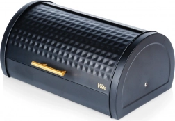 Kovový chlebník černý 38 × 28,5 × 18 cm