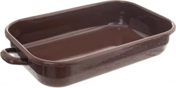 Emailovaný obdélníkový pekáč Brown 2,2 l, 34 × 18,5 × 6,5 cm