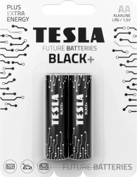 Alkalické baterie TESLA BLACK+ AA LR6 1.5 V, 2 ks