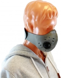 Sportovní protiprašná maska šedá