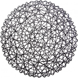 Papírová kulatá stolní podložka černá 35 cm