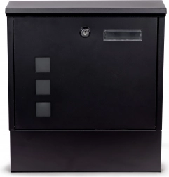 Ocelová poštovní schránka ModernHome s novinovým držákem a zámkem