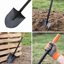 Kovový zahradní rýč s kovovou násadou 150 cm