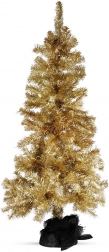 Zlatý umělý vánoční stromek 120 cm