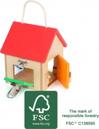 Domeček se zámky z FSC dřeva small foot