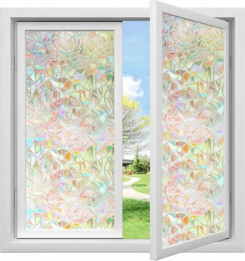 Okenní samolepicí fólie vitrážová, průhledná 200 × 45 cm