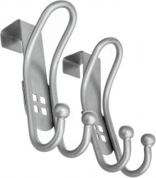 Dvojitý nerezový háček na dveře, 2 ks
