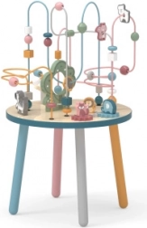 Dřevěný aktivní stolek s korálkovým labyrintem VIGA POLARB