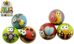 Pěnový míček se zvířátky 10 cm, mix barev