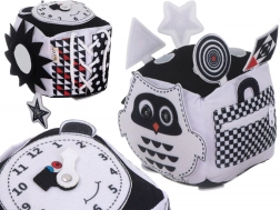 Edukační černobílá kontrastní senzorická kostka