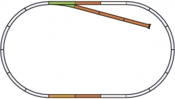 Piko sada kolejí B s kusou kolejí H0