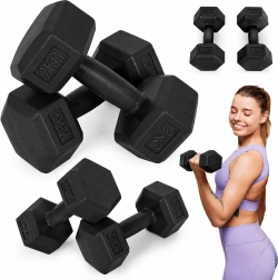 MOVEPRO hexagonální činky 2 × 2 kg – černé