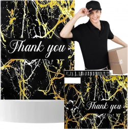 Foliopaky kurýrní 255 × 370 mm, motiv zlatý mramor a nápis Thank You, 50 ks