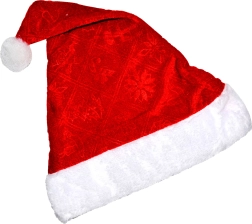 Vánoční čepice s bambulí 28 × 40 cm