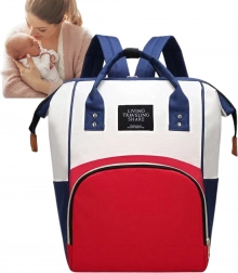 Multifunkční přebalovací batoh pro maminky – bílý, červený a modrý