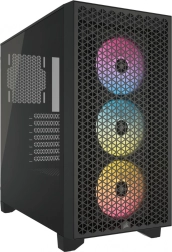 Corsair 3000D RGB Airflow mid‑tower skříň s tvrzeným sklem, černá
