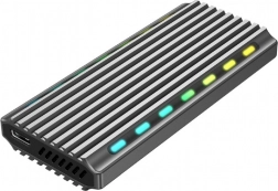 USB 3.1 pouzdro pro disk M.2 NVMe s LED osvětlením
