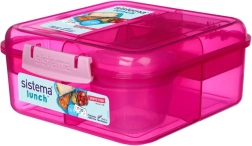 Krabička tříkomorová s nádobou na jogurt a 2 tácky SM.Lunch 1,25 l